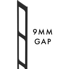9MM SPACING Aluminium slat gap insert 2100MM LONG