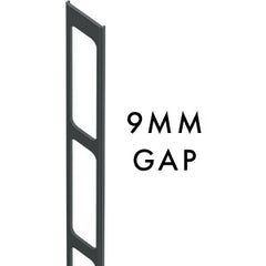 9MM SPACING Aluminium slat gap insert 2100MM LONG