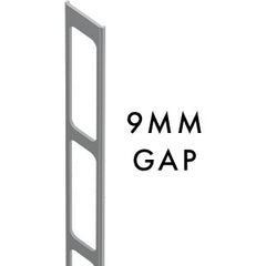 9MM SPACING Aluminium slat gap insert 2100MM LONG