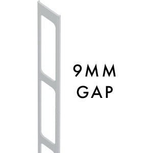 9MM SPACING  Aluminium slat gap insert 2100MM LONG