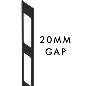 20MM SPACING  Aluminium slat gap insert 2100MM LONG