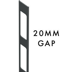 20MM SPACING Aluminium slat gap insert 2100MM LONG