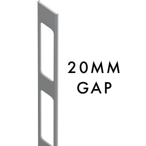 20MM SPACING  Aluminium slat gap insert 2100MM LONG