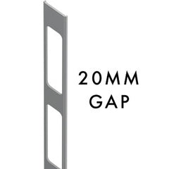 20MM SPACING Aluminium slat gap insert 2100MM LONG